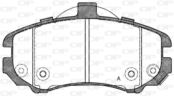 OPEN PARTS Piduriklotsi komplekt,ketaspidur BPA1194.02